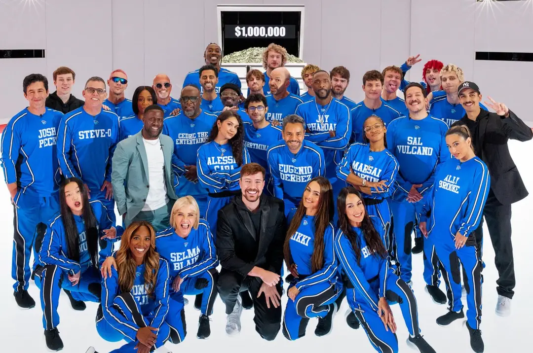 Eugenio Derbez y MrBeast juntos en los Beast Games 2