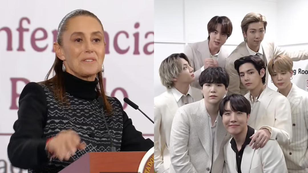 Sheinbaum pide a Corea más conciertos de BTS en México