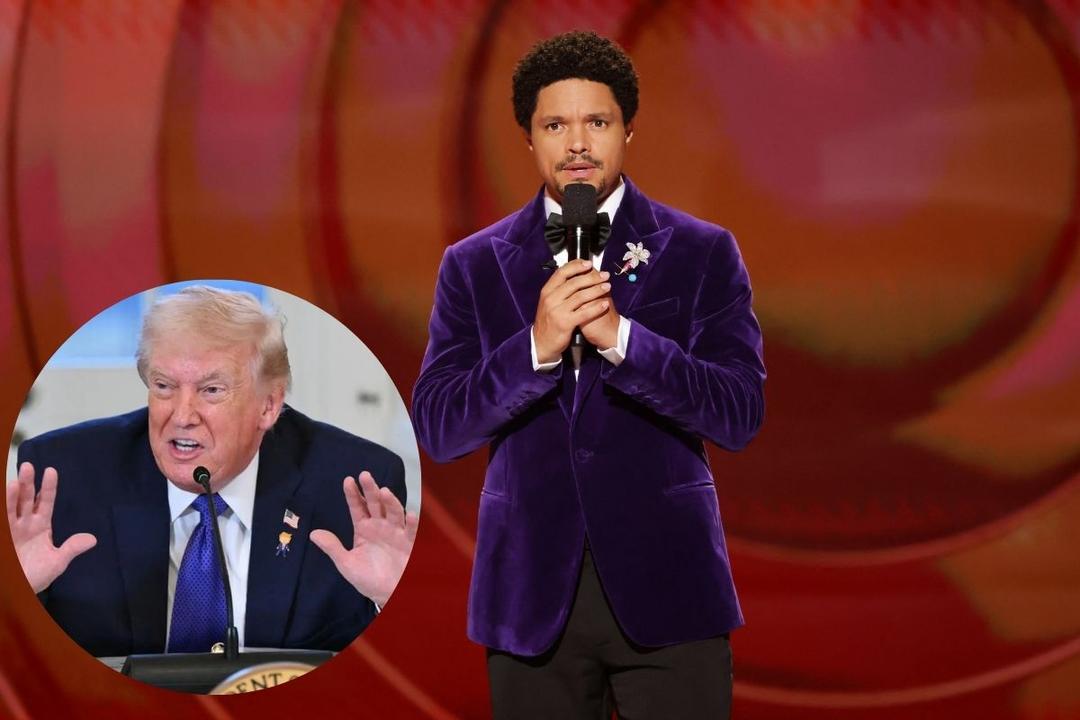 Trump amenaza con procesar a presentador de Grammys tras chiste de Epstein