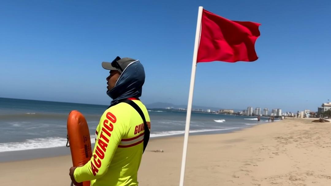 Puerto Vallarta: PC advierte sobre al menos cinco playas con bandera roja