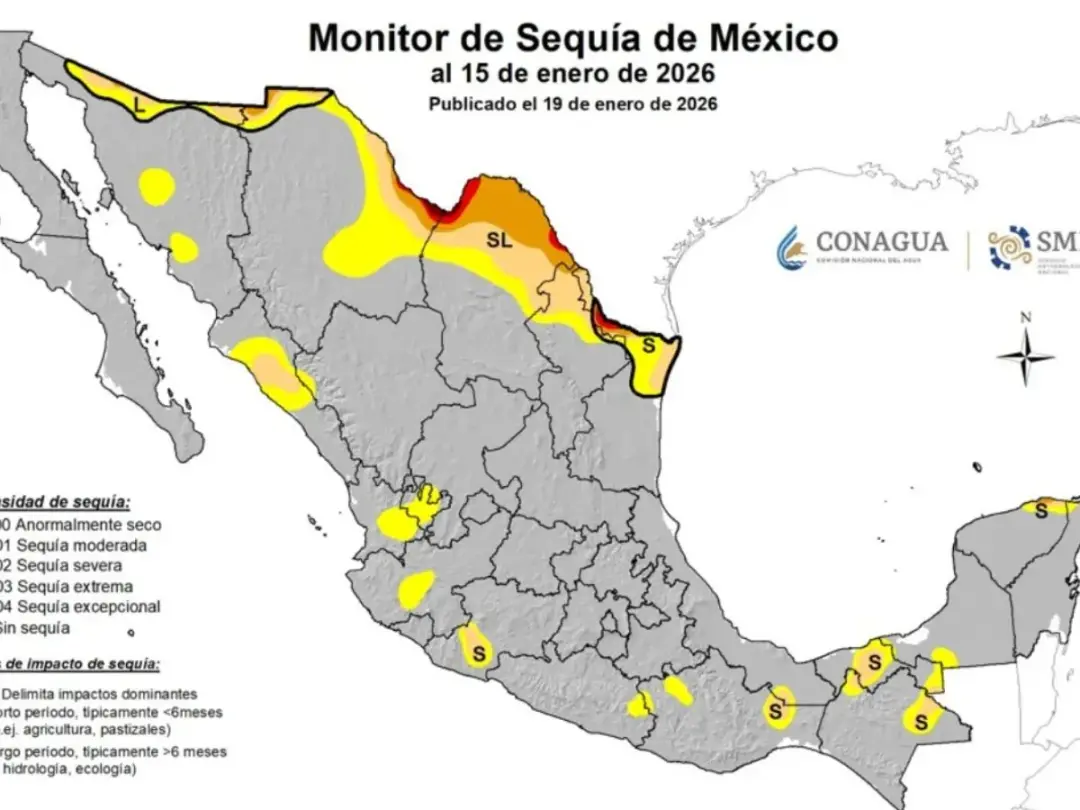 México reduce la sequía en 2026; solo el 7% del país permanece afectado