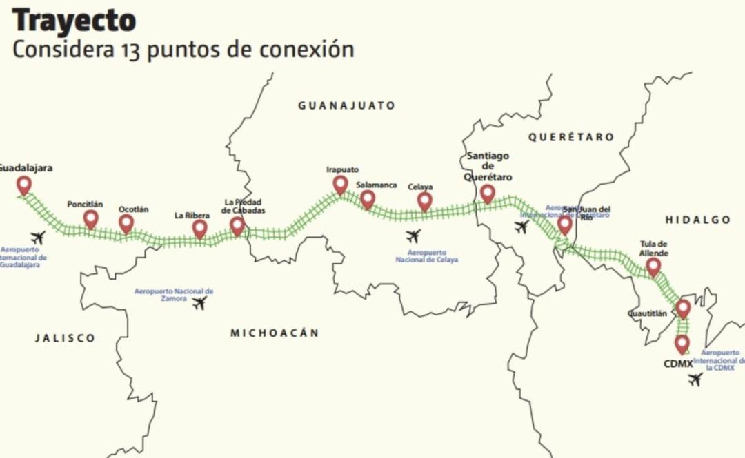 Tren México-Guadalajara: Estos municipios de Jalisco contempla la ruta