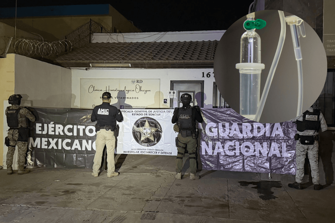 Sonora: Aseguran más de 200 soluciones de sueros vitaminados