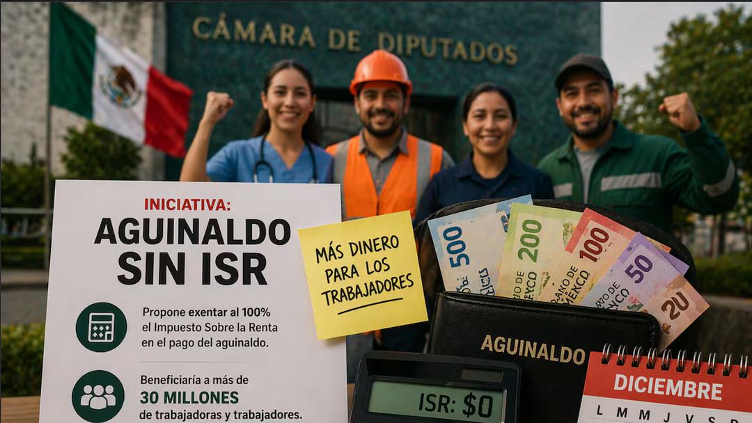Aguinaldo 2026: Proponen eliminar ISR en la Cámara de Diputados