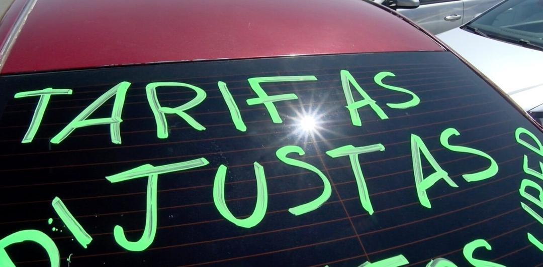 AMG: Conductores de plataformas se manifestaron en las principales avenidas de la ciudad