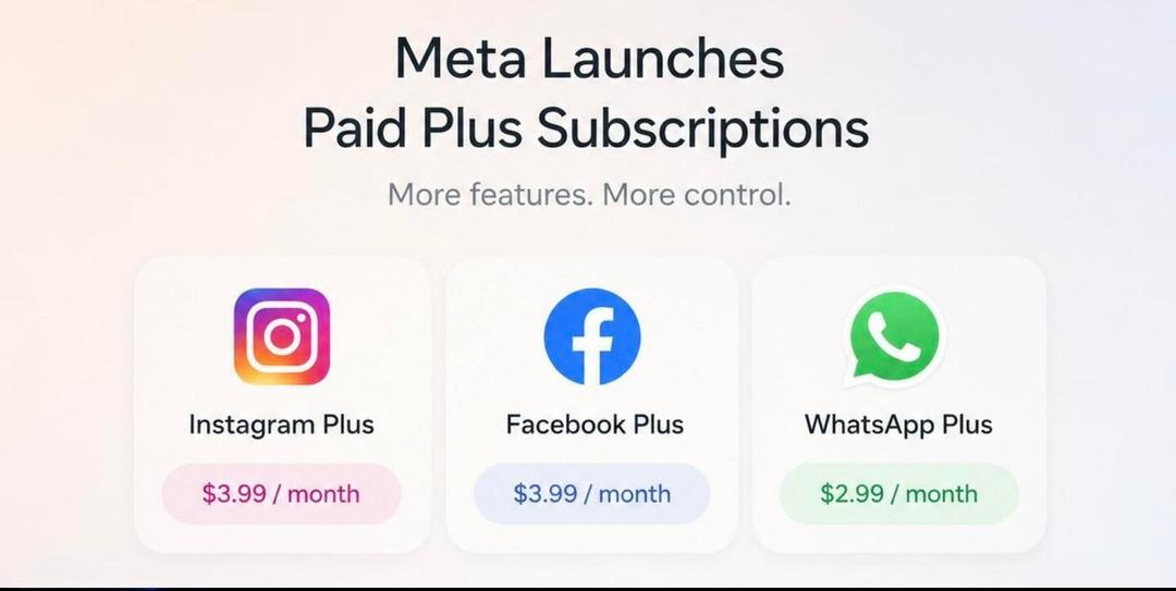 Meta lanza suscripciones de pago para Instagram, Facebook y WhatsApp
