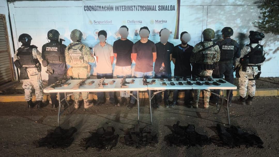 Culiacán: Detienen a cinco con armas largas y lanzagranadas; uno era menor
