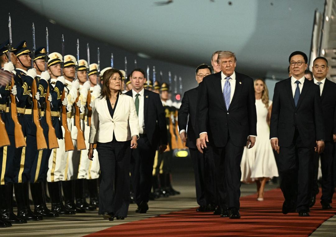 Donald Trump arribó a China para reunirse con Xi Jinping