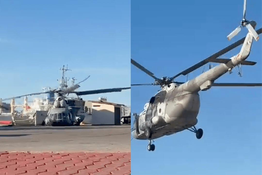 Mazatlán: Helicóptero MI-17 de la SEMAR aterriza de emergencia