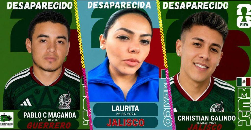 Colectivos de Jalisco lanzan álbum mundialista con rostros de desaparecidos