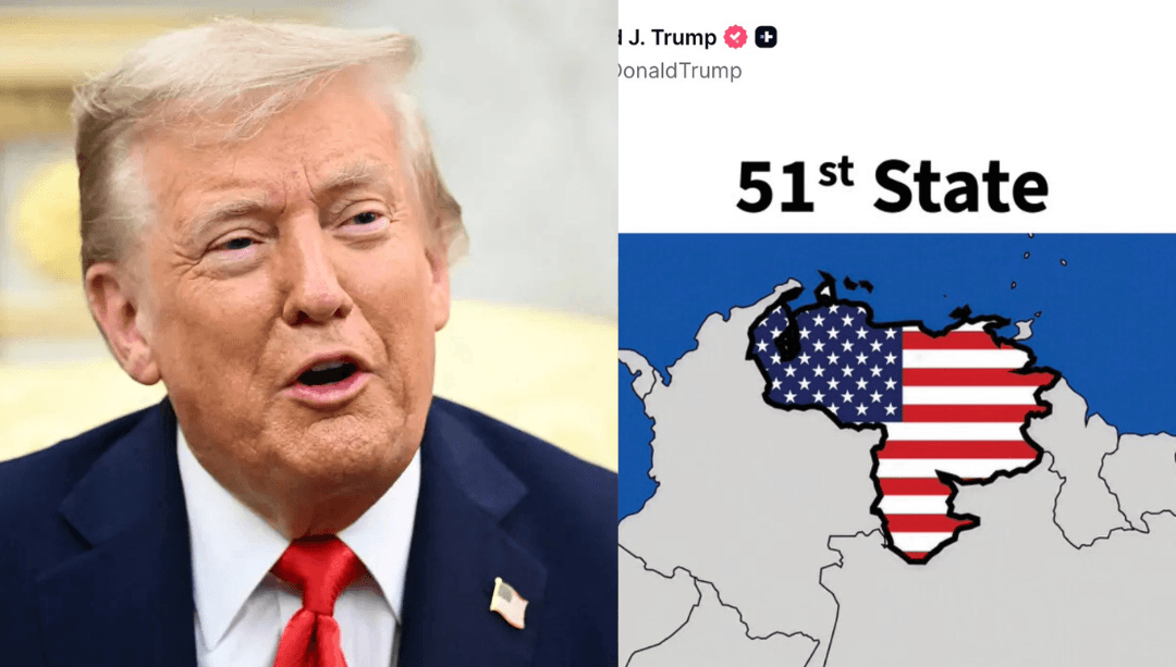 Trump publica imagen de Venezuela como el Estado 51 de EU