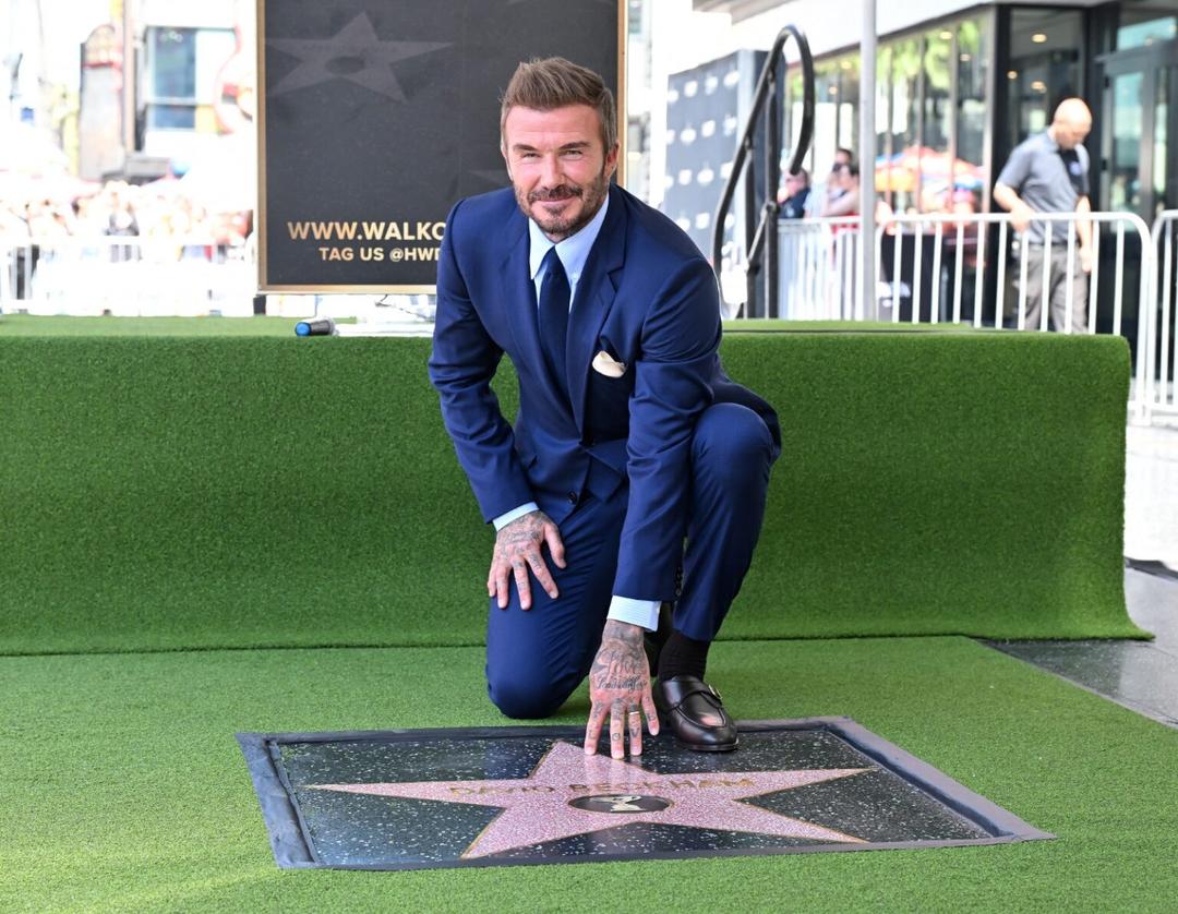 David Beckham recibe su estrella en el Paseo de la Fama de Hollywood