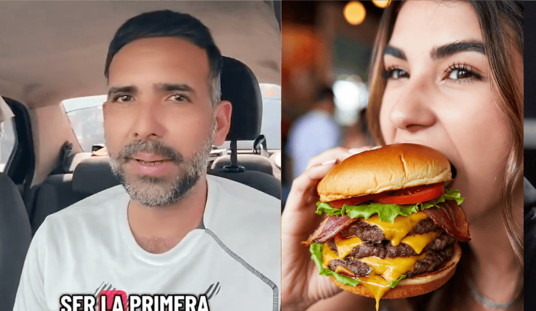 VIRAL: Influencer explota con su cita por pedir una hamburguesa triple