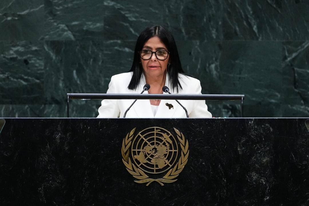 Delcy Rodríguez afirma que habrá elecciones en Venezuela ante la ONU