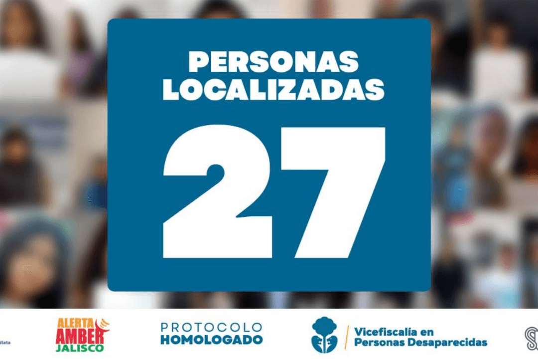 Fiscalía de Jalisco localiza a 27 personas durante la última semana de agosto